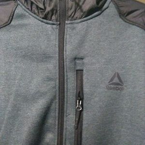 Reebok Active Wear Jacket Men’s XL Gray Hooded Zip